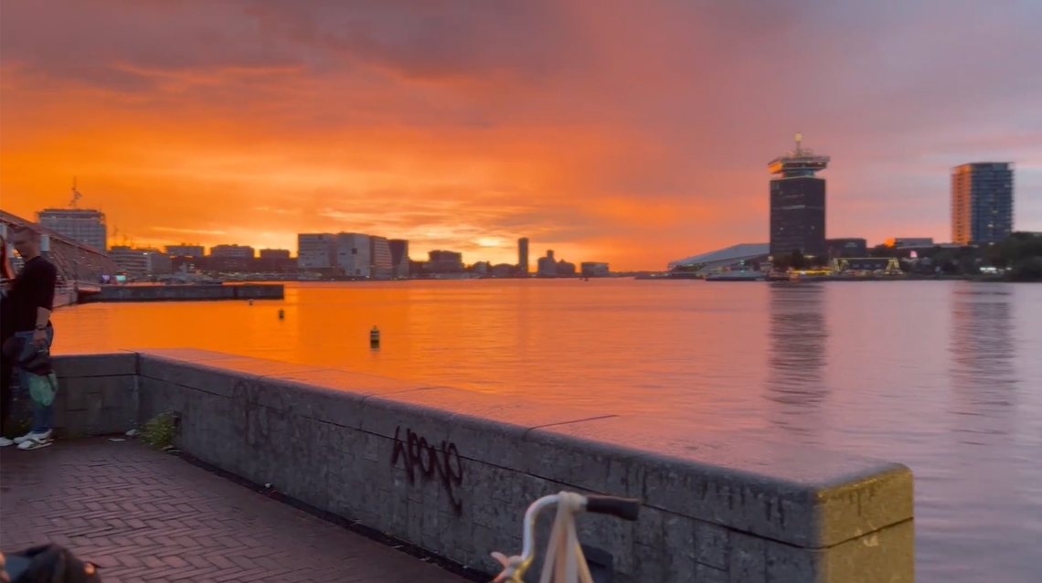 Golden hour in Amsterdam