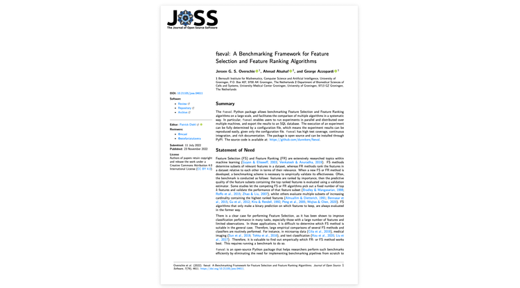 fseval: A Benchmarking Framework for Feature Selection and Feature Ranking Algorithms